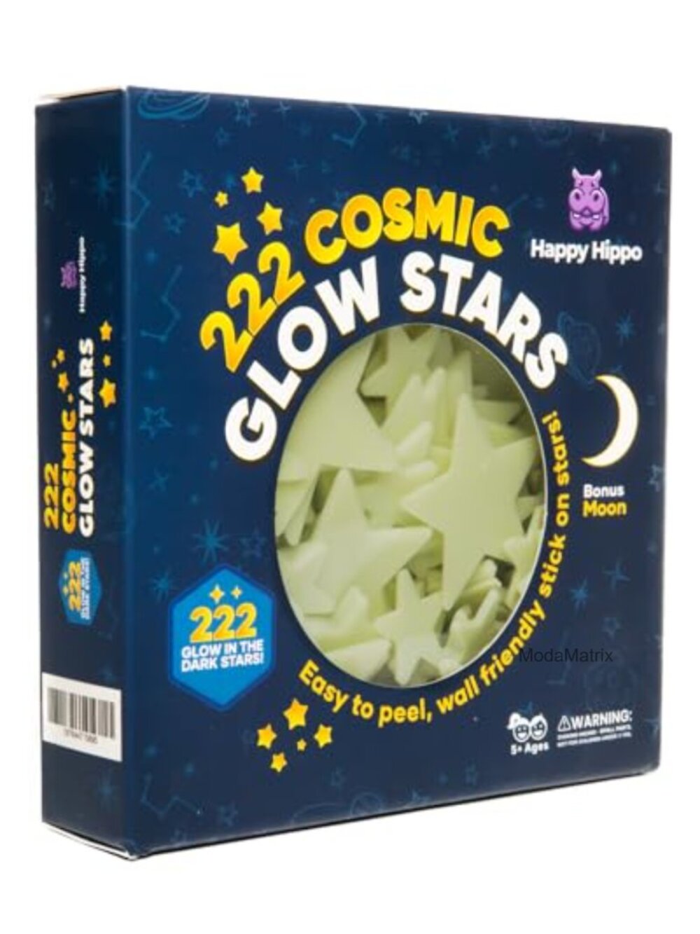 Glow in the Dark Stars for Ceiling with Moon - 222 Pieces Kids Room Decor